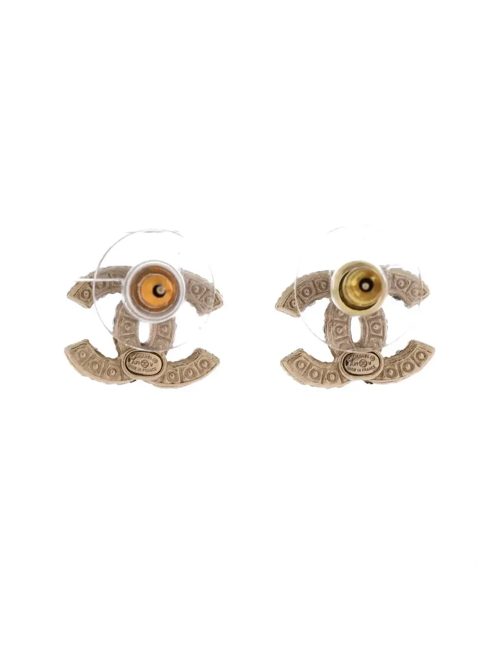 Chanel Cc Stud Earrings Faux Pearls And #282097C74B